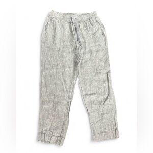 Athleta Cabo 100% Linen Jogger pants in a light gray M